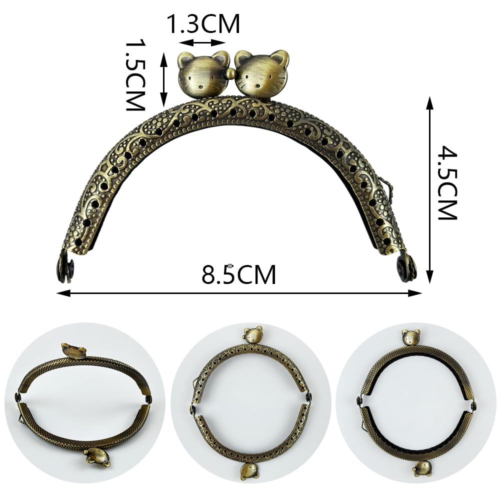 Chiusure A Telaio Metallo Retrò Per Portamonete - 10 Pezzi Con Portachiavi Per Fai Da Te Borse - Foto 2