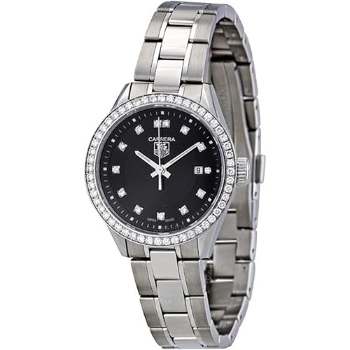 Tag Heuer Carrera Ladies Stainless Steel Diamond Watch WV1412.BA0793