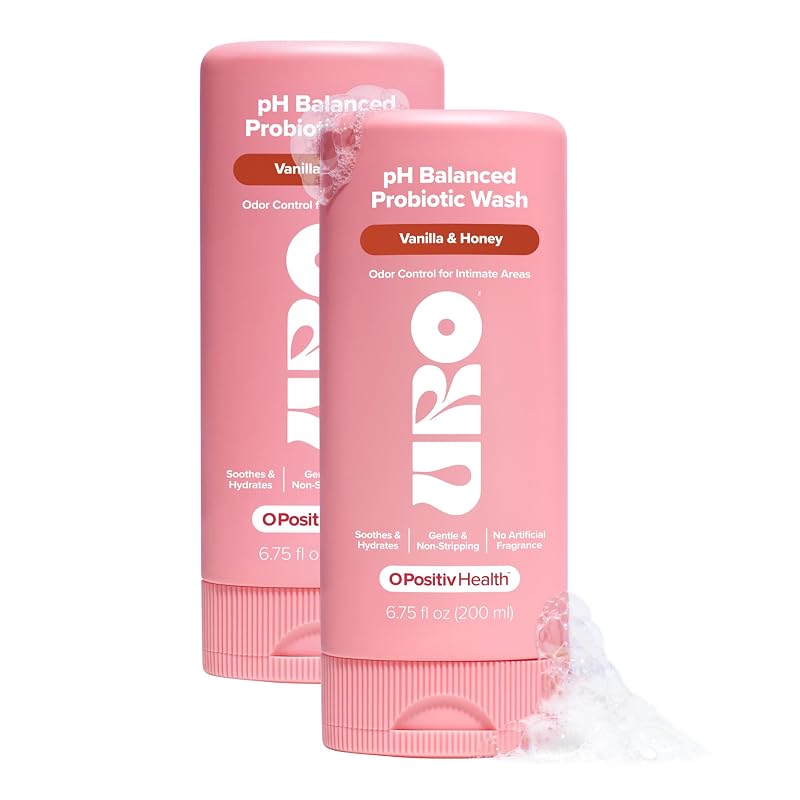 Sabonete líquido corporal URO O Positiv com ácido lático e fragrância de baunilha — Pacote com 2