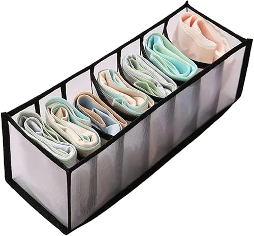 Organizador de ropa interior y divisor de cajones para armario, ahorra tiempo y espacio con diseño de ventilación de malla, exquisito, plegable, 3
