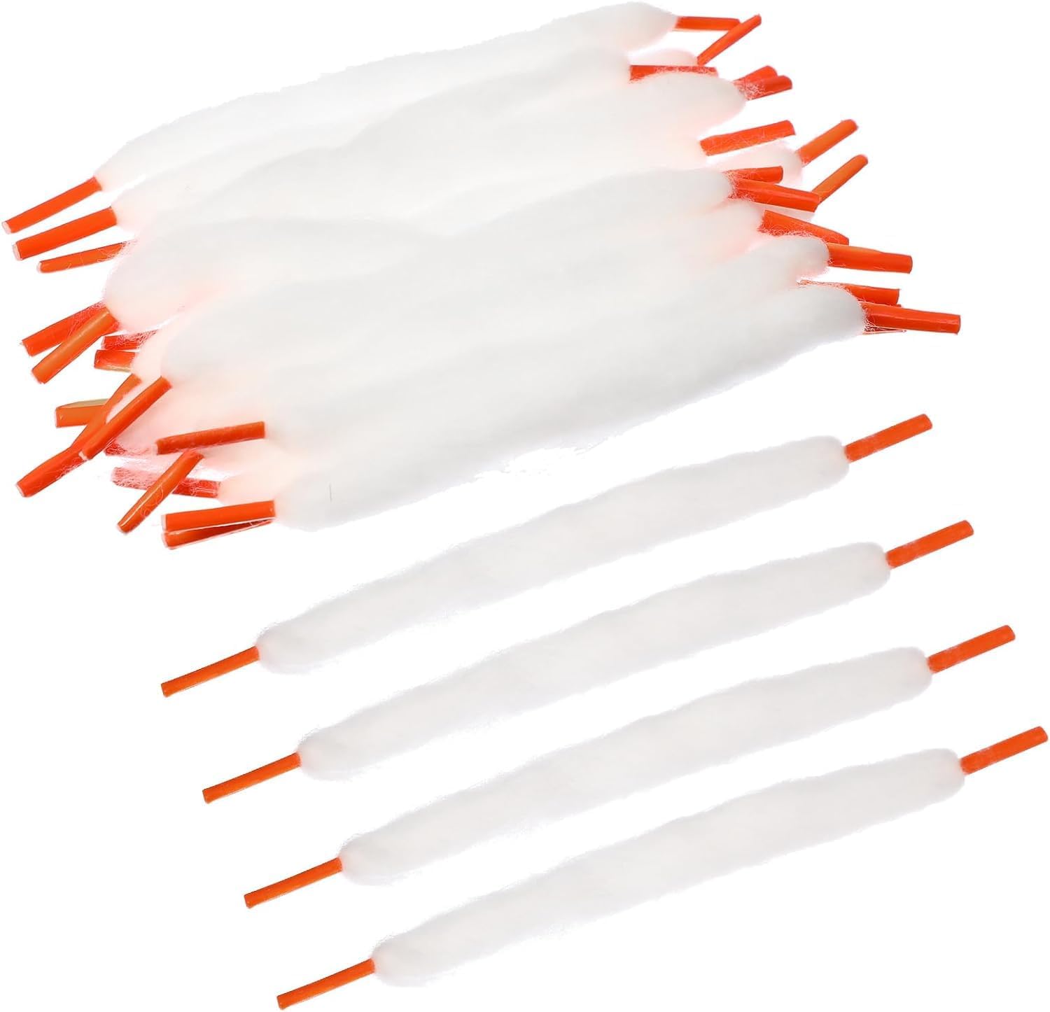 40Pcs Cotton Original Cotton Fiber Organic Shoelace Threads Strip Wick Preloaded Shoelace Style Threads Wick for DIY Project Faster Absorption