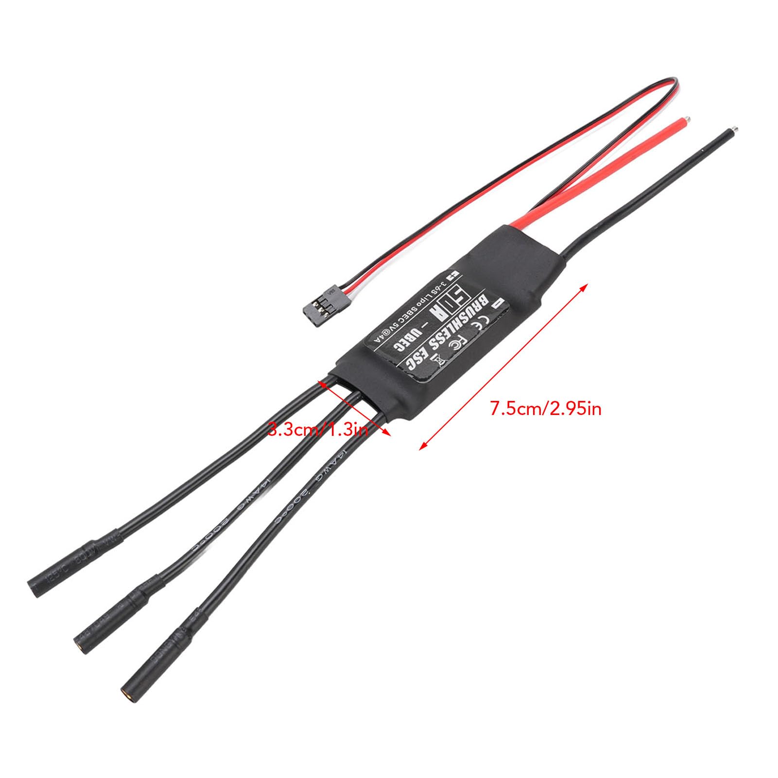 MOTEUR DE BROSSION CHÉRIME, Contrôleur de vitesse électrique 50A ESC avec carte de programmation RC Airplane Motor sans balais pour RC Drone Airplanes Accessoire
