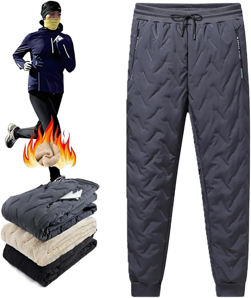 Waterproof & Windproof Thermal Pants, Unisex Fleece-Lined Waterproof Pants