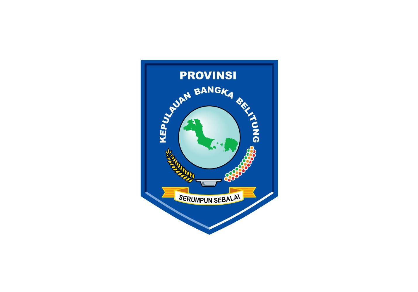 Drapeau Bangka-Belitung grand format pour célébration culturelle et exposition indonésienne