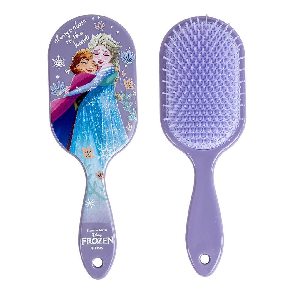 Disney Frozen Elsa and Anna Detangling Hair Brush for All Ages and Hair Types, Sky Blue - Disney Frozen