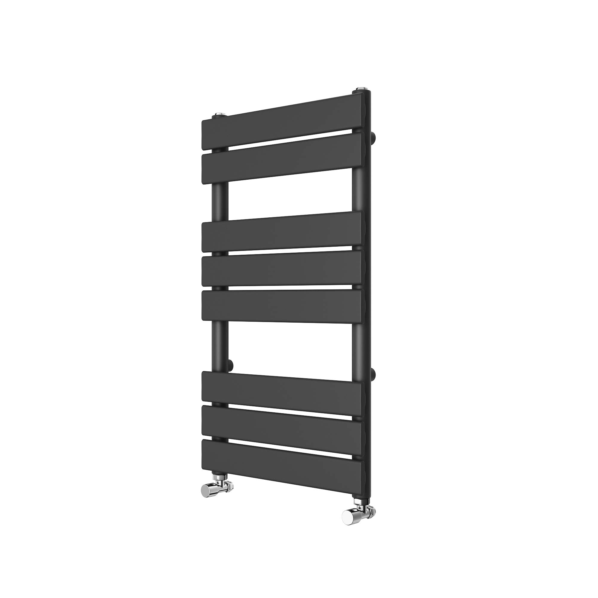 Requena Heated Towel Rail, Anthracite Grey Bathroom Ladder Radiator, Flat Design (800x450)