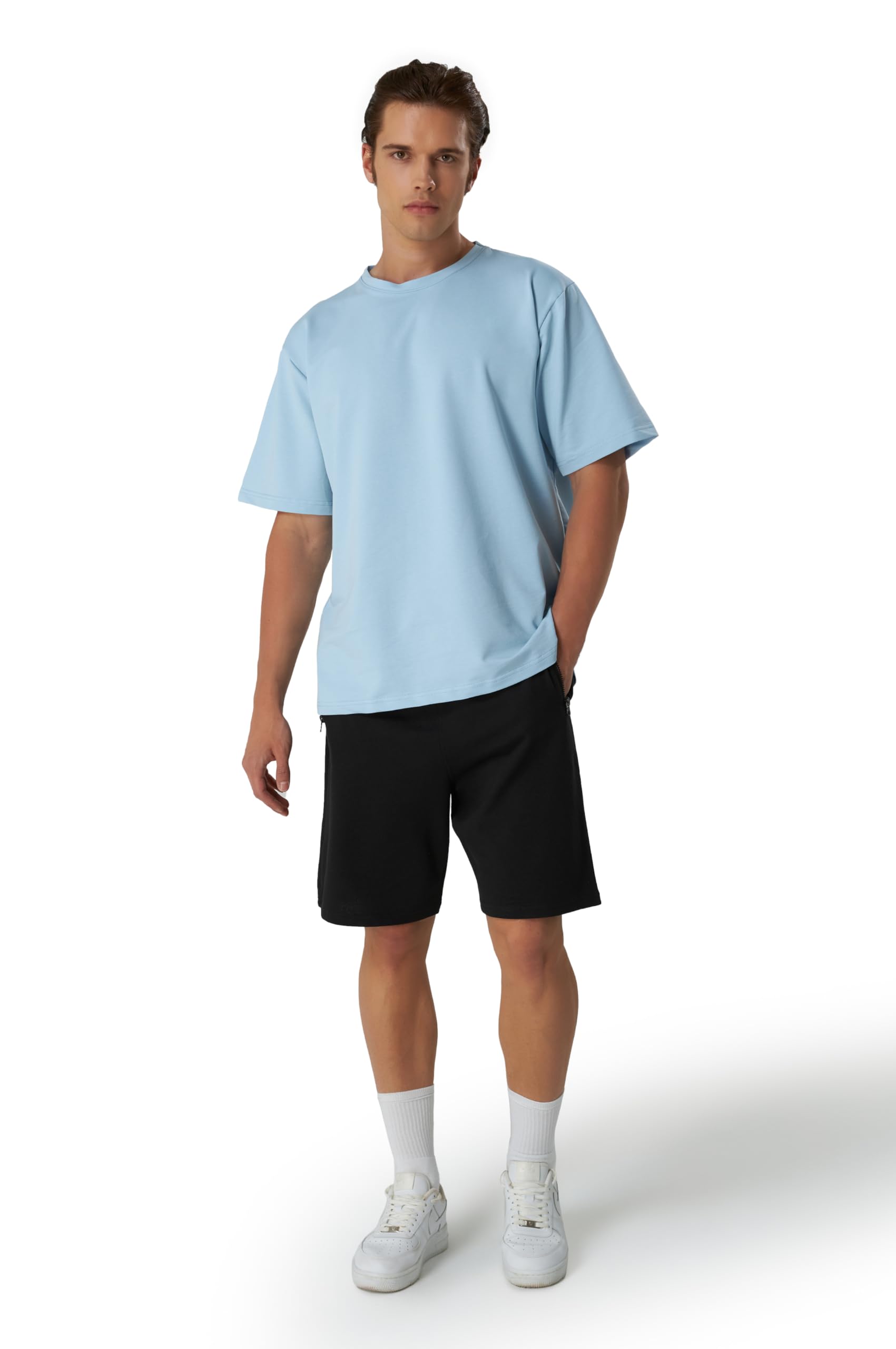 Smith & Solo Pantalones cortos deportivos para hombre, de verano, de algodón, para correr, fitness, entrenamiento, tenis