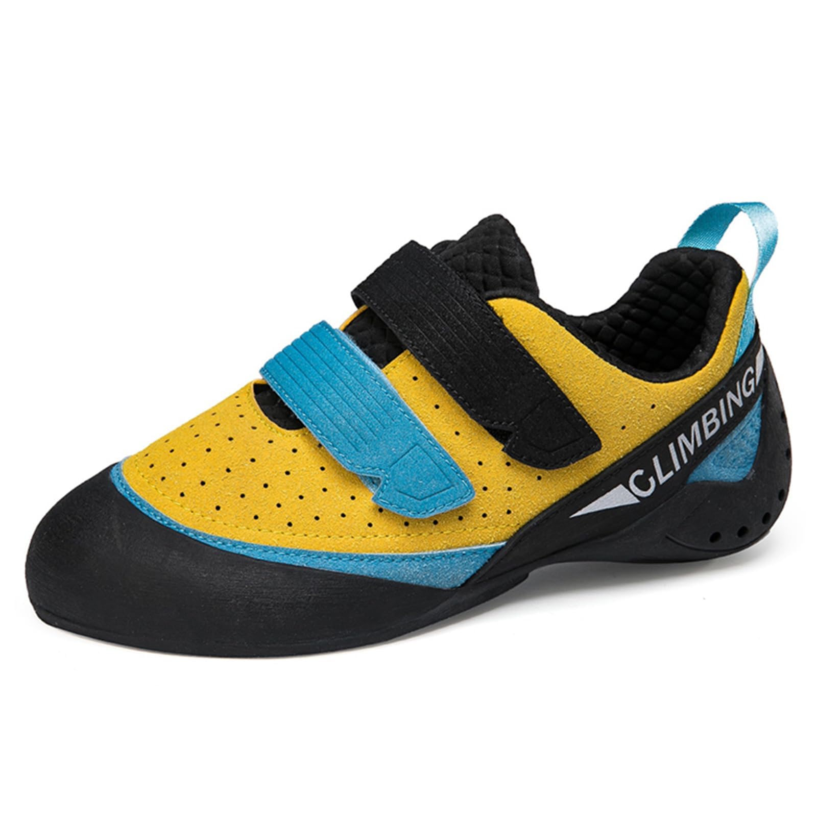 DAMANDO Rock Climbing Shoes for Laides Fashion Indoor Bouldering Athletic Gym Sneakers,Yellow,6
