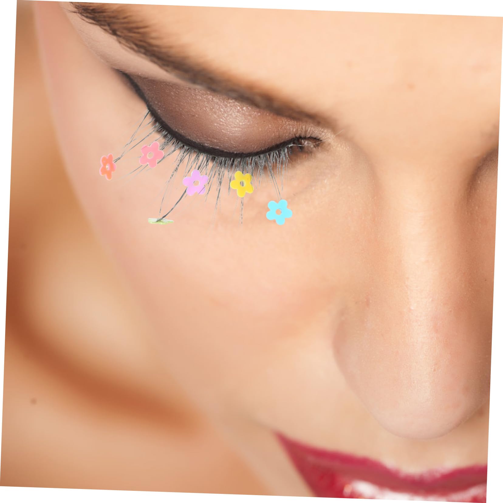 MAGICLULU 9 Paia Ciglia Finte Con Paillettes Ciglia Con Paillettes Per Ragazze Cosplay Ciglia Ciglia Colorate Ciglia Con Colore Breve Falso Ciglio Trucco Mancare Estendere Imitazione