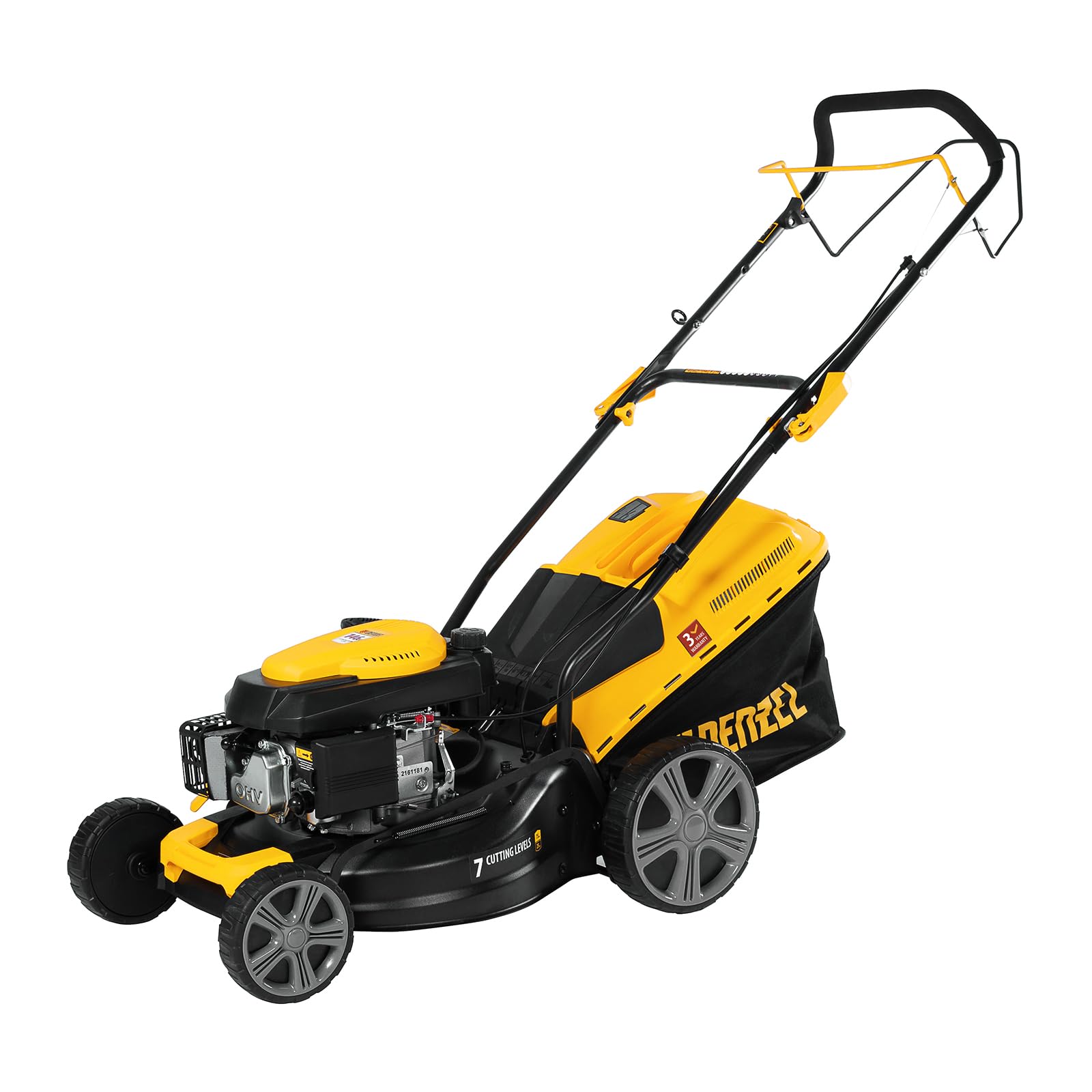 – Denzel Drive 7 Levels Grass Catcher 50 L Gasoline Lawn Mower GLD-460SP, 146 CC, Width 46 cm for Villas, Garden, Parks, Sports Grounds and Commercial Use, 3 Years Warranty (8858803)