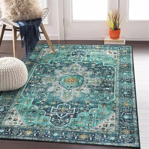 Alfombra para habitación de bebé niña, diseño clásico de impresión botánica, fácil de limpiar y lavable, 140 x 200 cm