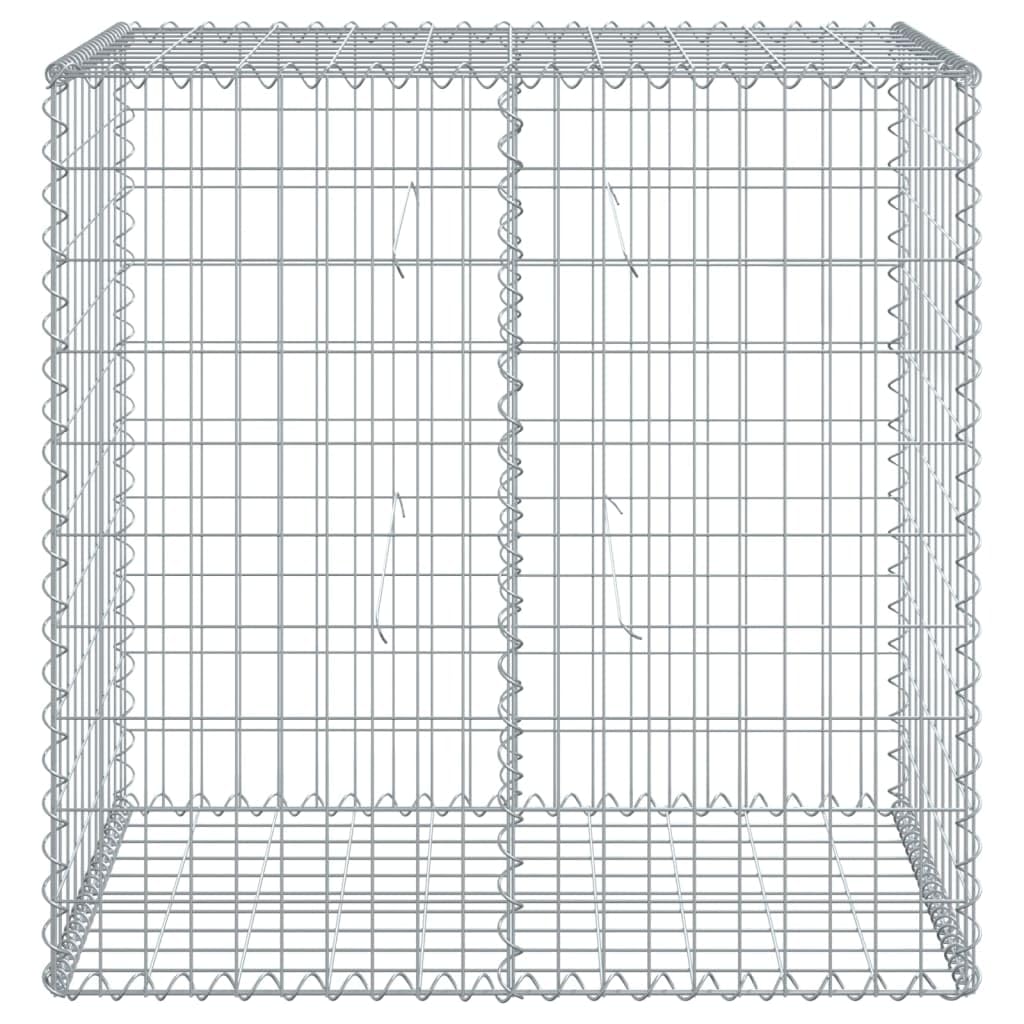 Homgoday Gabione mit Deckel Steingabionen Steinkorb Drahtkorb Metallkorb Gabionen Steinzaun Gabionen Wand Gabionen-Dekoration für Garten 100x50x100 cm Verzinktes Eisen