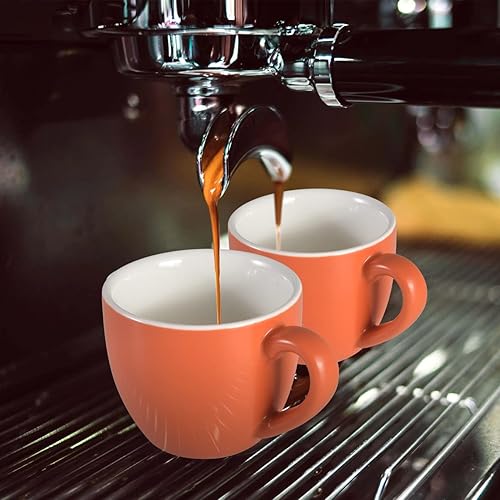 Miniatura 2 de homEdge Procelain - Taza de expreso 3 onzas  30fl oz Demitasse para expreso té naranja