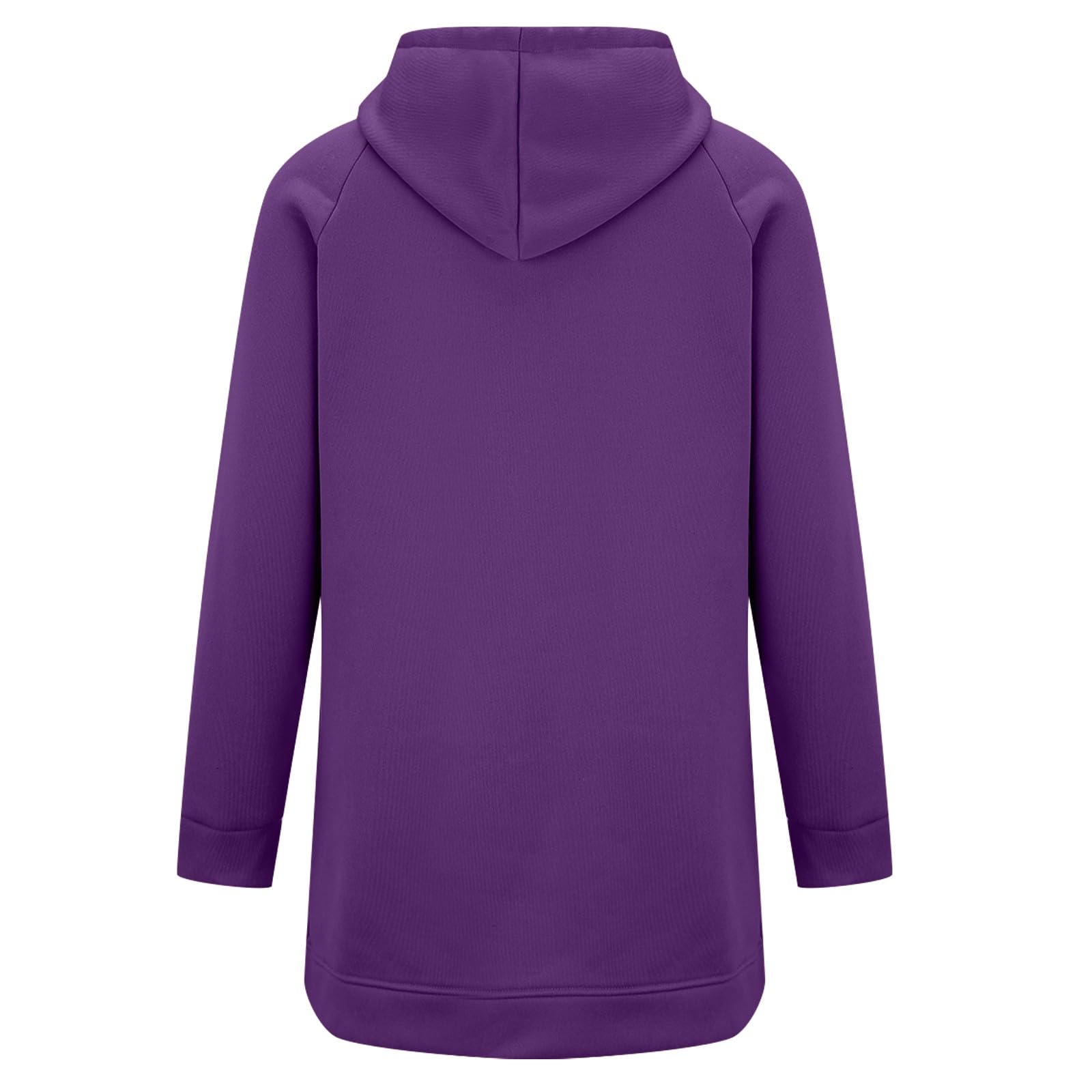 Generico Tunica da Donna Manica Lunga - con Cappuccio da Donna in Pile | Oversize Hoodie Tinta Unita Moda Casual Tasche Casa Abbigliamento Termica Autunno Eleganti Invernale Outdoor