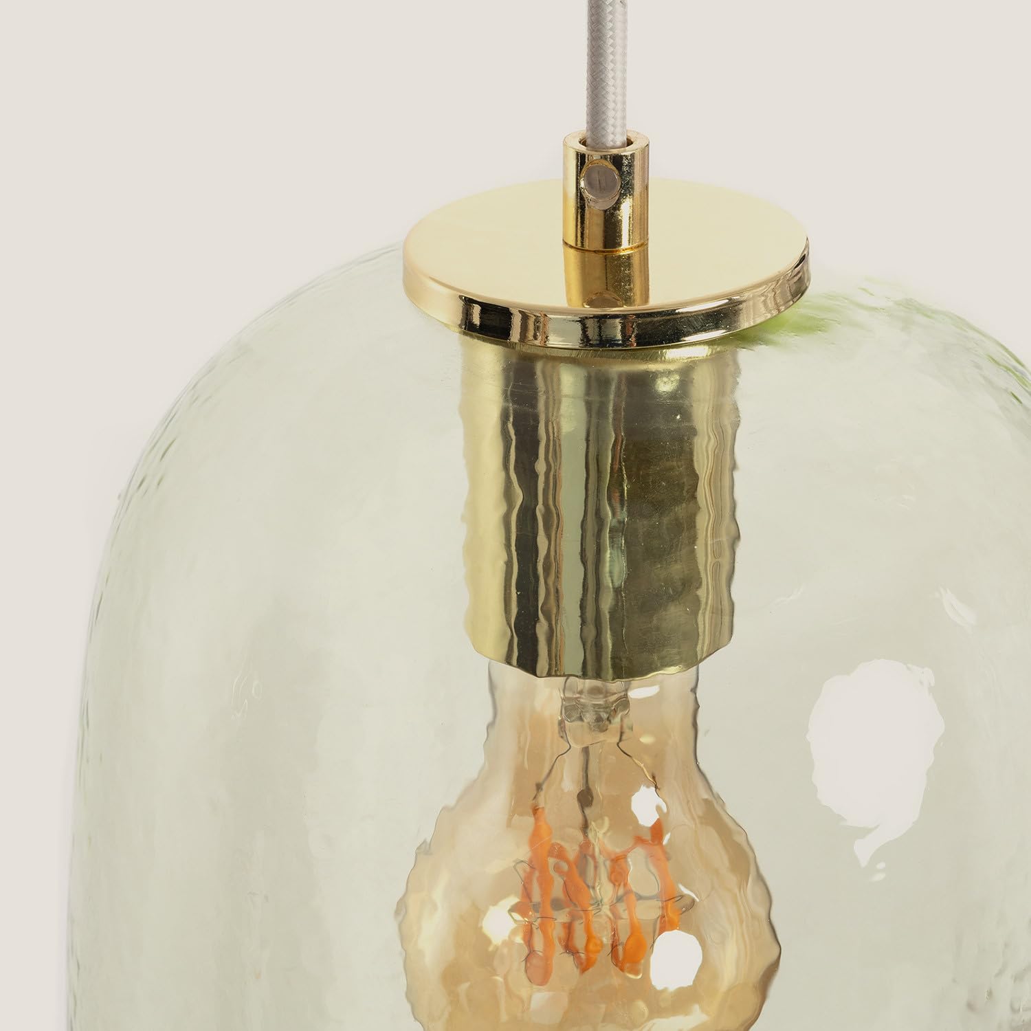 LEDKIA Lámpara Colgante Cristal y Metal Bonhomía Multicolor