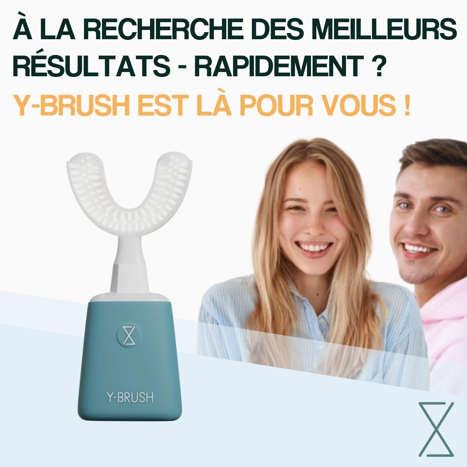 Y-Brush Essential - Brosse à Dents Électrique Sonique - Automatique - 3 Mois d'Autonomie - 2 Modes de vibration - Cliniquement prouvé par des dentistes