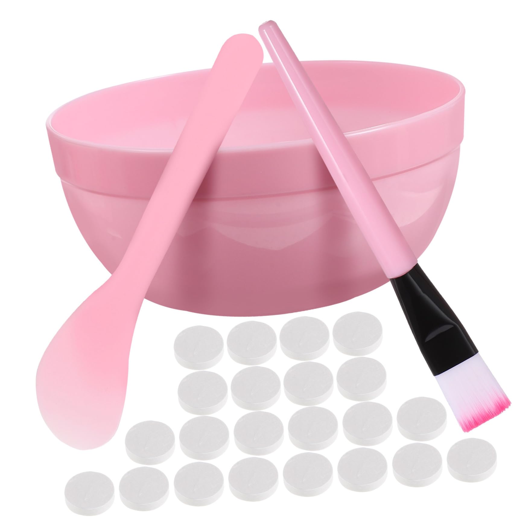 minkissy Facial Mask Brush and Bowl Set Compressed Face Mask Mixing Bowl for Skincare Tools