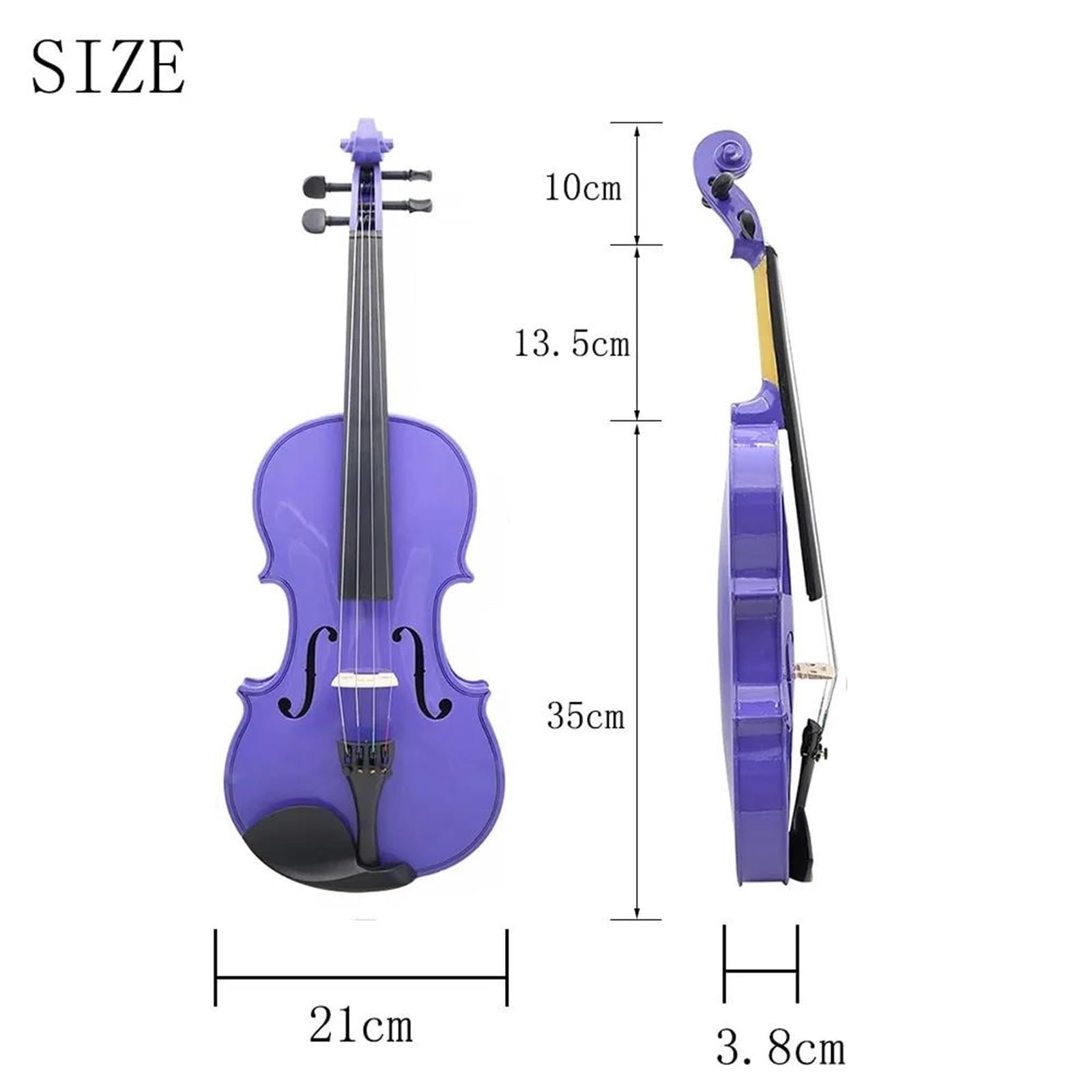Violino 4/4 Adatto Per Principianti Set Di Violini Viola Con Custodia Corde Per Arco Accessori Per Poggiaspalla(Violin)