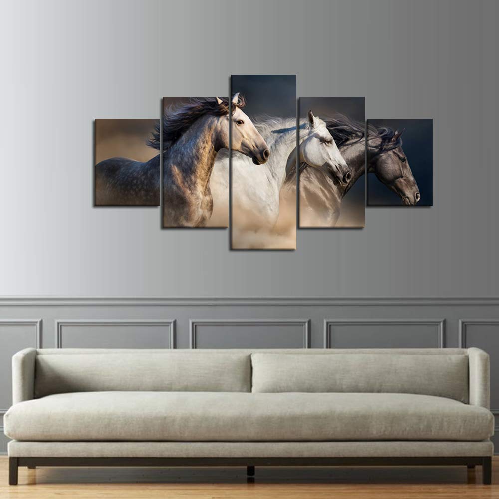 Amazon.co.jp: 動物アートワーク用絵画5枚。 60''Wx32''H : Home