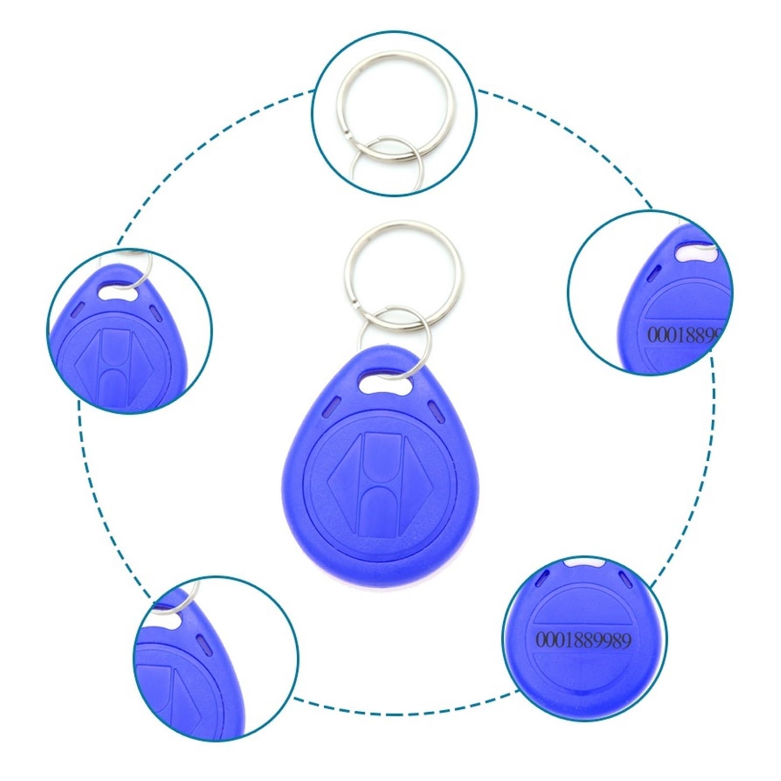 Porte-clés RFID en plastique 125 kHz lecture seule