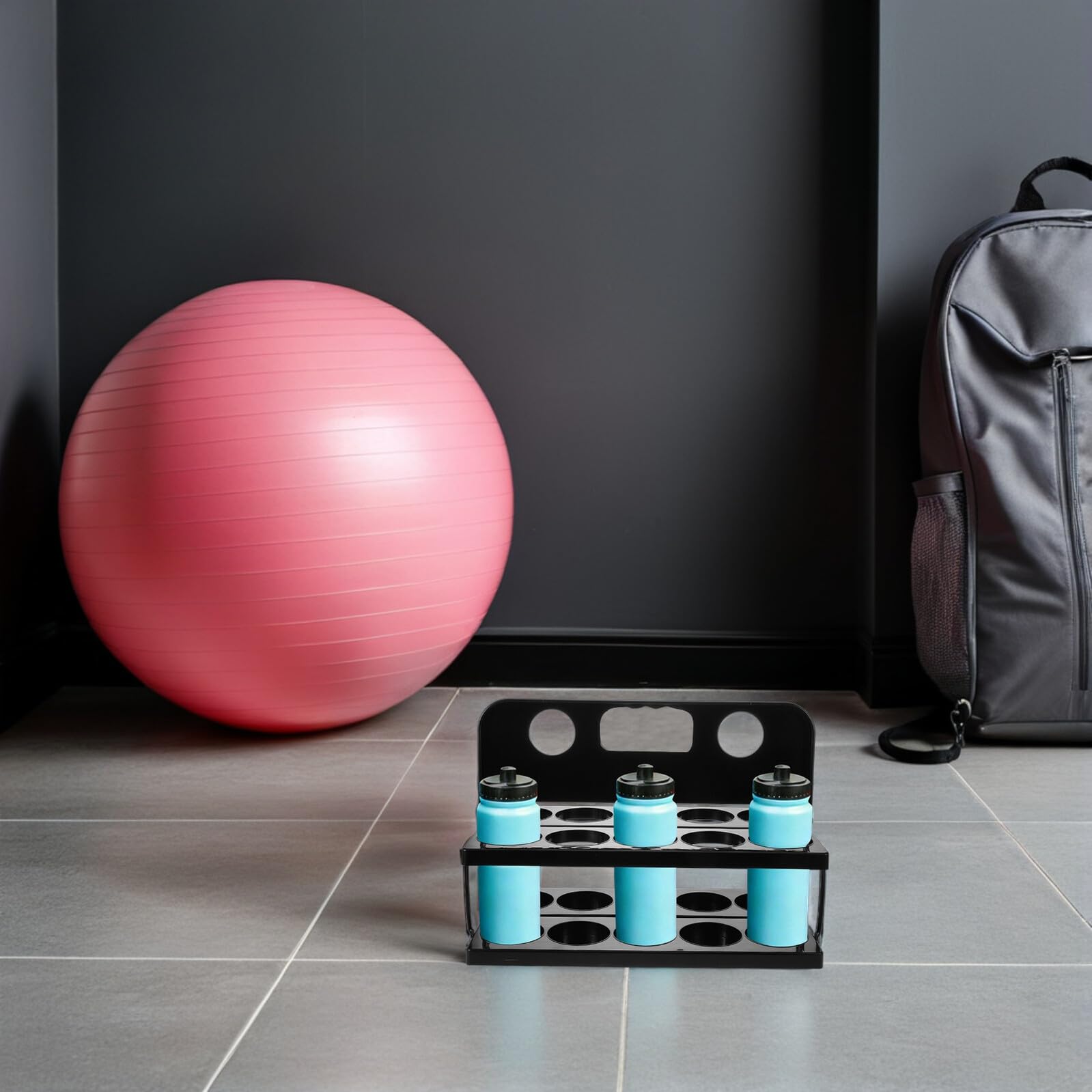 BESPORTBLE Portabottiglie Pieghevole in Plastica con Manico 10 Scomparti Porta Borracce da Viaggio Portabicchieri da Campeggio per Sport e Attività All’aperto