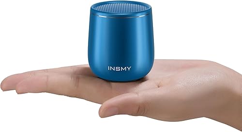 INSMY Altavoz Bluetooth pequeño, mini altavoz inalámbrico portátil impermeable, emparejamiento estéreo de audio rico en graves intensos, tamaño de