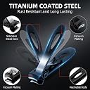 MAYCREATE Nail Cutter Set, Stainless Steel Clipper with File, Wide Opening gallery image