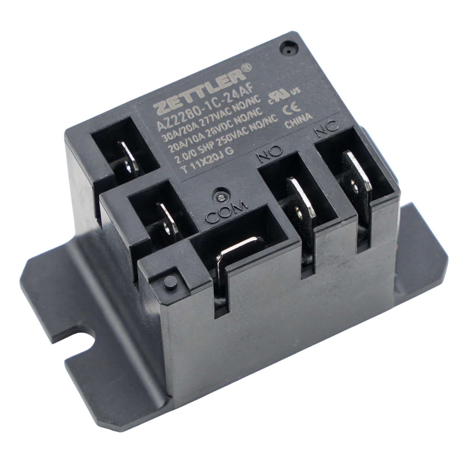 AZ2280-1C-24AF 24VAC 30A 277VAC 28VDC 5Pins 1 Form C SPDT Quick Connect Normally Closed Power Relay