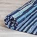 HOMEMONDE Navy Rag Rug 3'x5' Recycled Soft Cotton Chindi Rugs Hand Crafted Reversible Boho Home Decor for Bedroom, Living Room, Kitchen, Entyrway