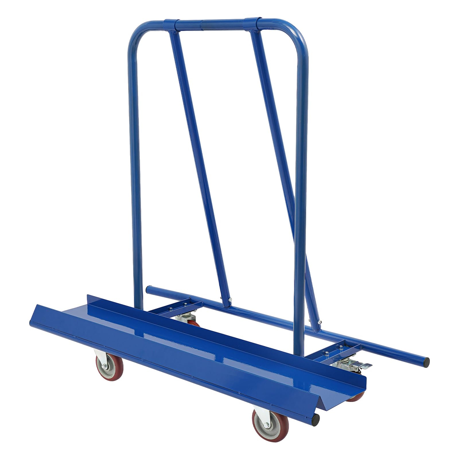 Plattenkarren, 800 kg Tragkraft, Plattenwagen mit 4 Rädern, Transportwagen für Holzplatten, Fenstern, Türen (Blau)