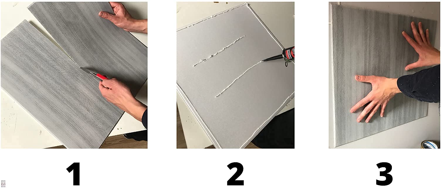 25m² - 100 Stück Paneelen aus Polystyrol, 50x50cm Deckenpaneele, Wandpaneele, Dekoren, Decken - Wandverkleidung, 2-3mm dick Reines Styropor XPS 0814