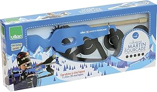 Vilac - Set de Biathlon - Carabine Martin Fourcade - Deviens comme Notre Champion Olympique et Champion du Monde - Carabine à élastique - pour améliorer sa visée - Jouet pour Enfant - 10034