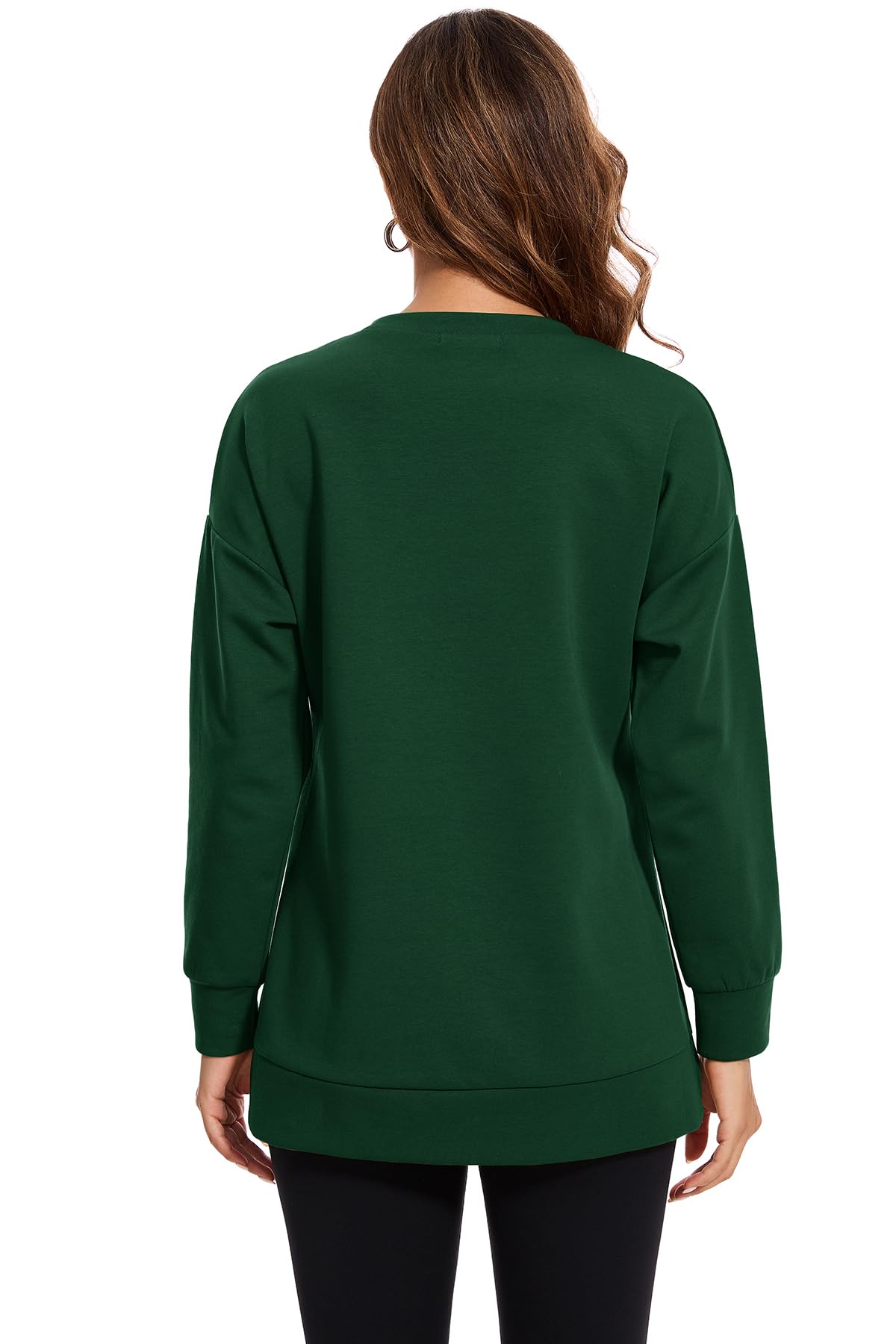 Smallshow Damen Still-Top, Sweatshirt, langärmelig, seitlich geteilt, Stillshirt