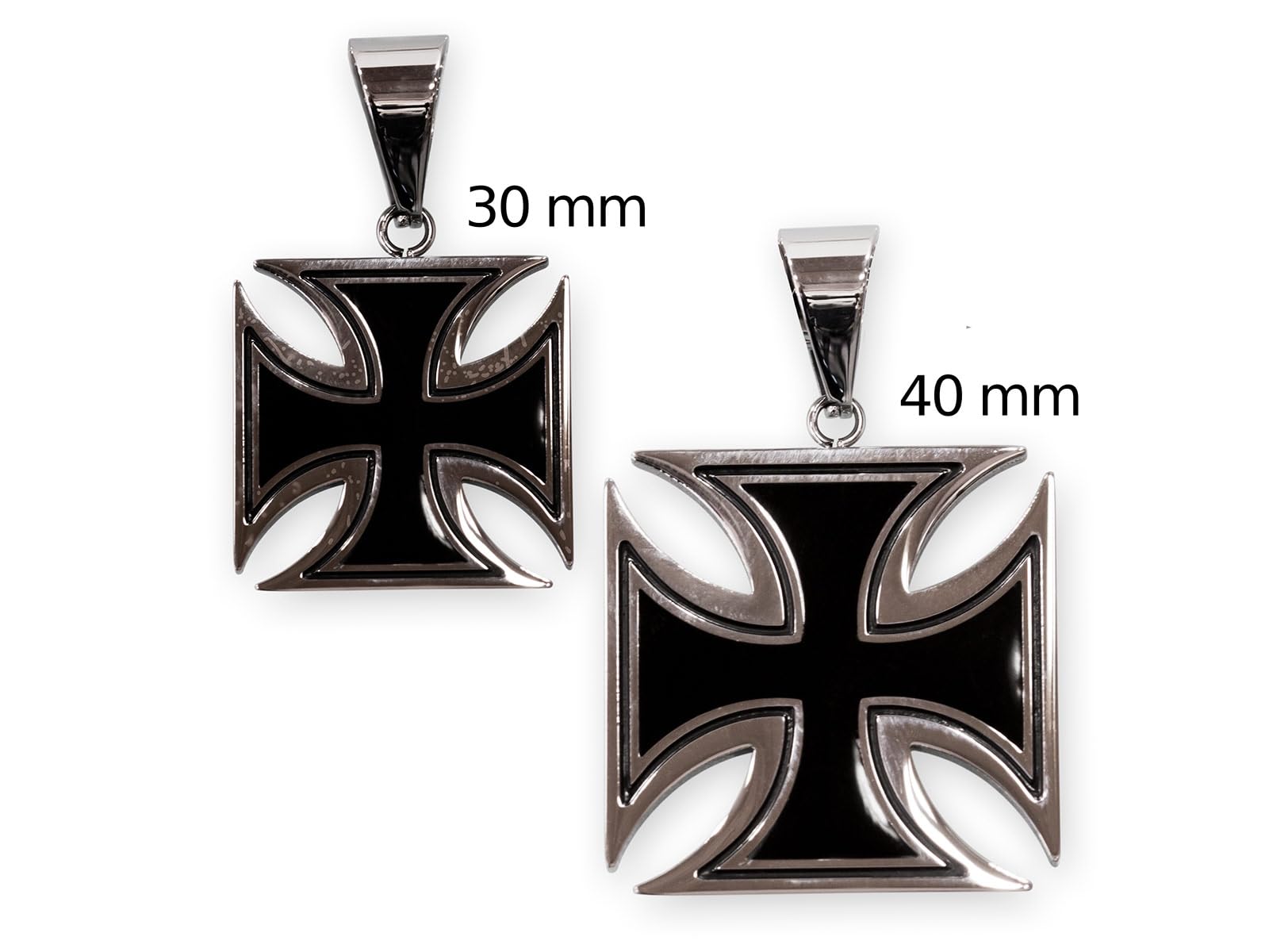 Fly Style Eisernes Kreuz Anhänger - 316L Edelstahl Kettenanhänger für Herren - Kreuz Schmuck