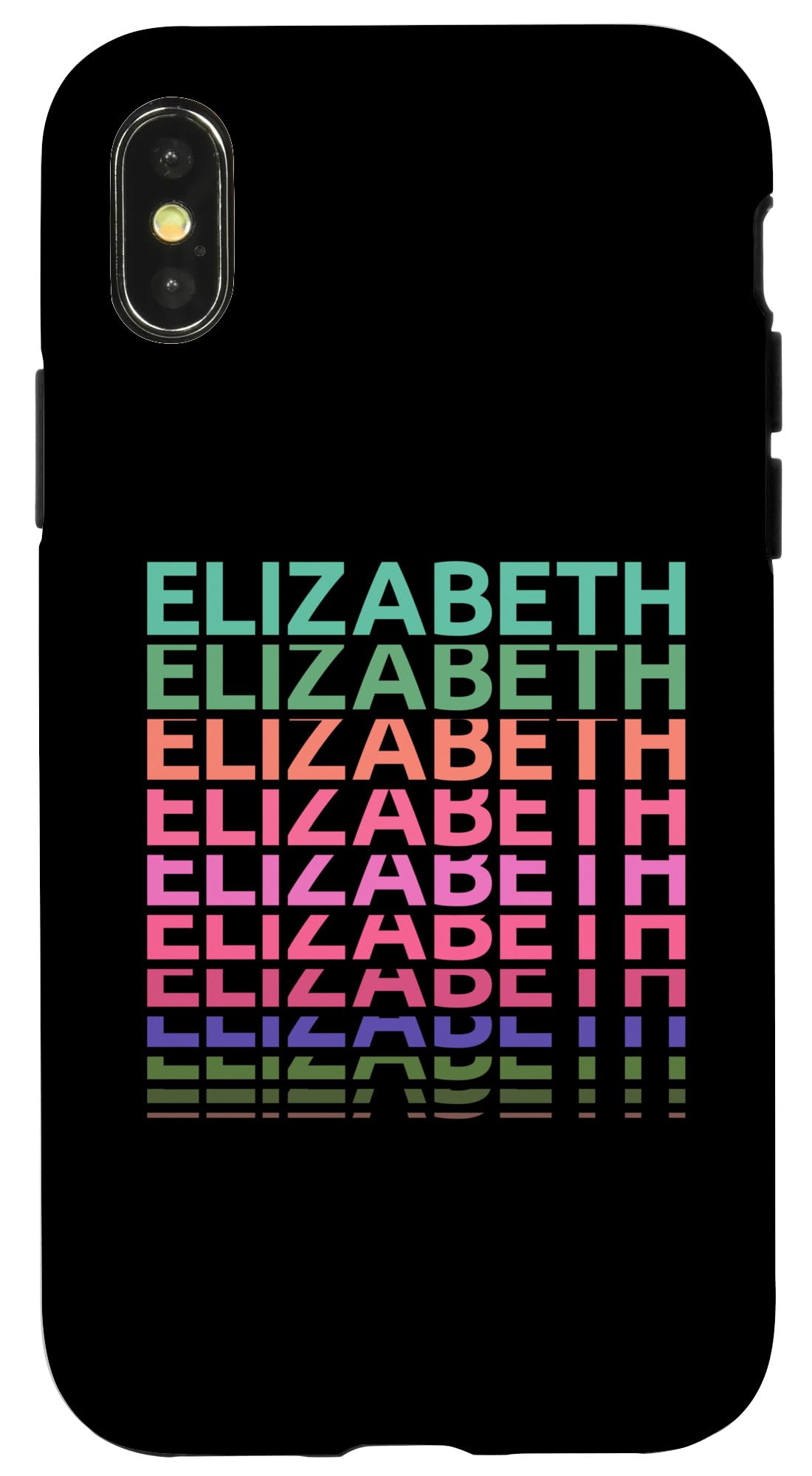 Elizabeth Name Personalized Women Girl Retro Vintage Pattern Case for iPhone X/XS