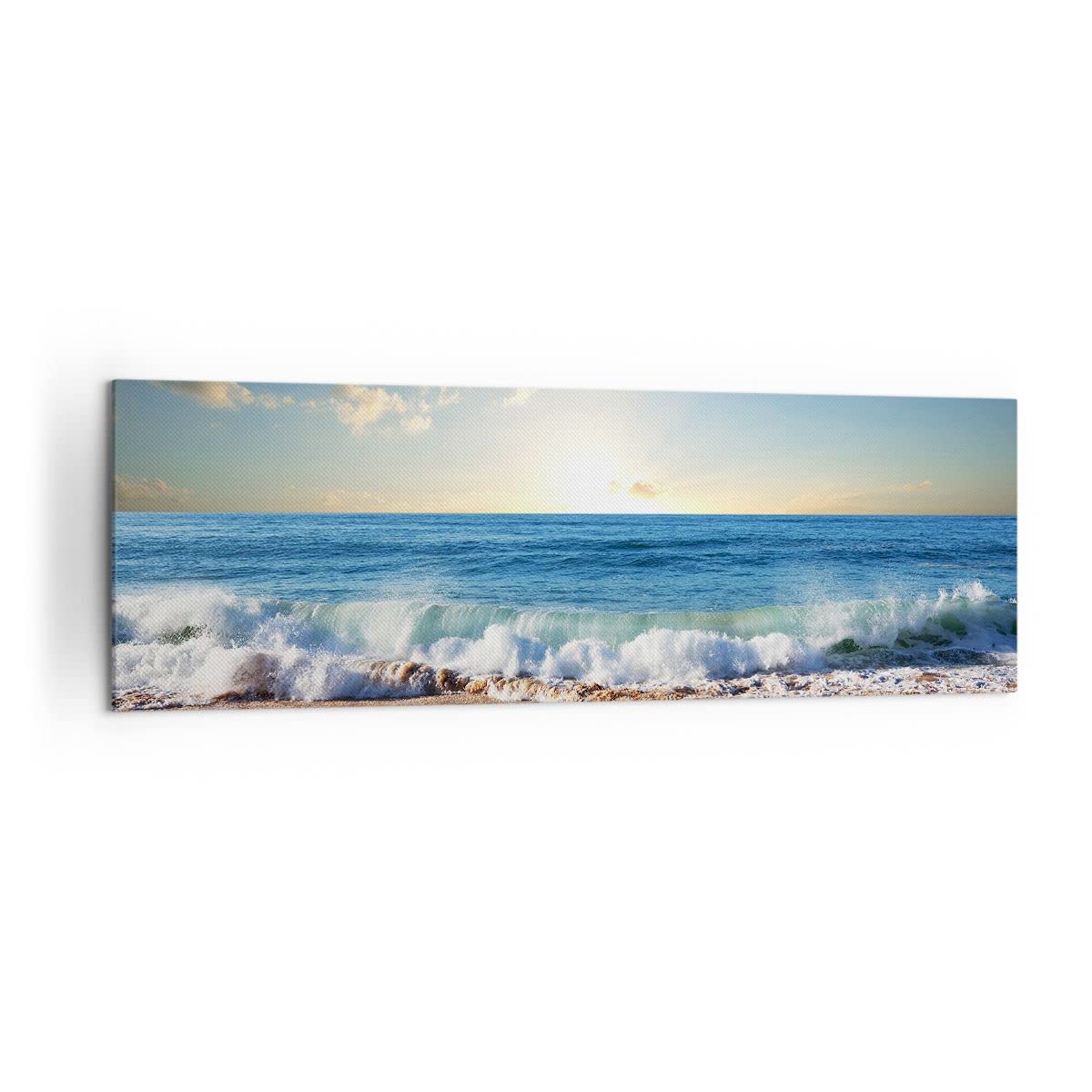 Tableau Decoration Murale 160x50cm mer rivage eau Chambre Cuisine Panoramique Deco Cadre Salon Art