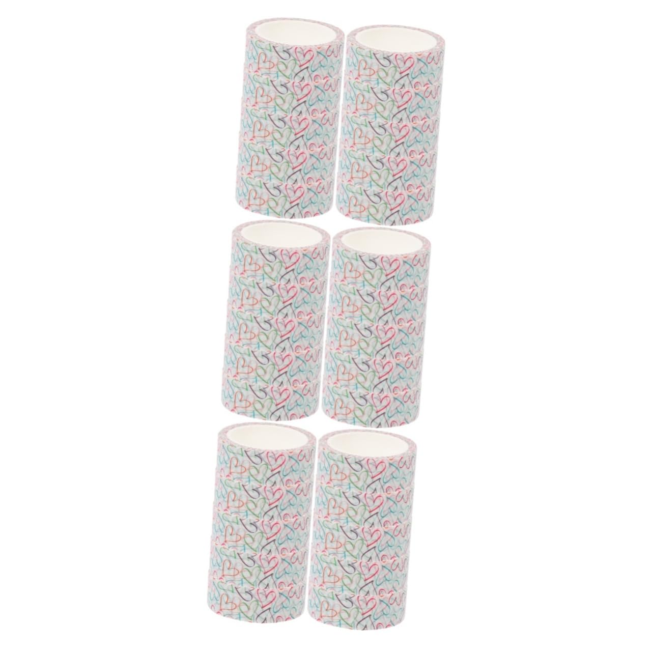 30rotoli Nastro Decorativo Con Motivo Cuore Washi Tape Per Scrapbooking e Fai Da Te Materiali Per Diari e Artigianato Colorato Di Adesivi Per Decorare Ogni Occasione