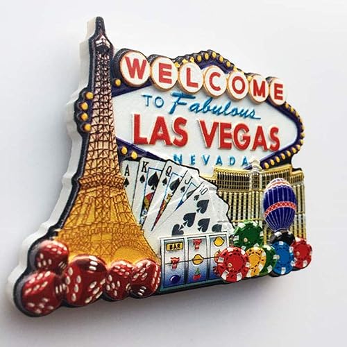 Miniatura 4 de 3D Famous Casino Las Vegas, Nevada, Estados Unidos, imán de nevera, regalo de recuerdo, decoración del hogar y la cocina, calcomanía magnética de