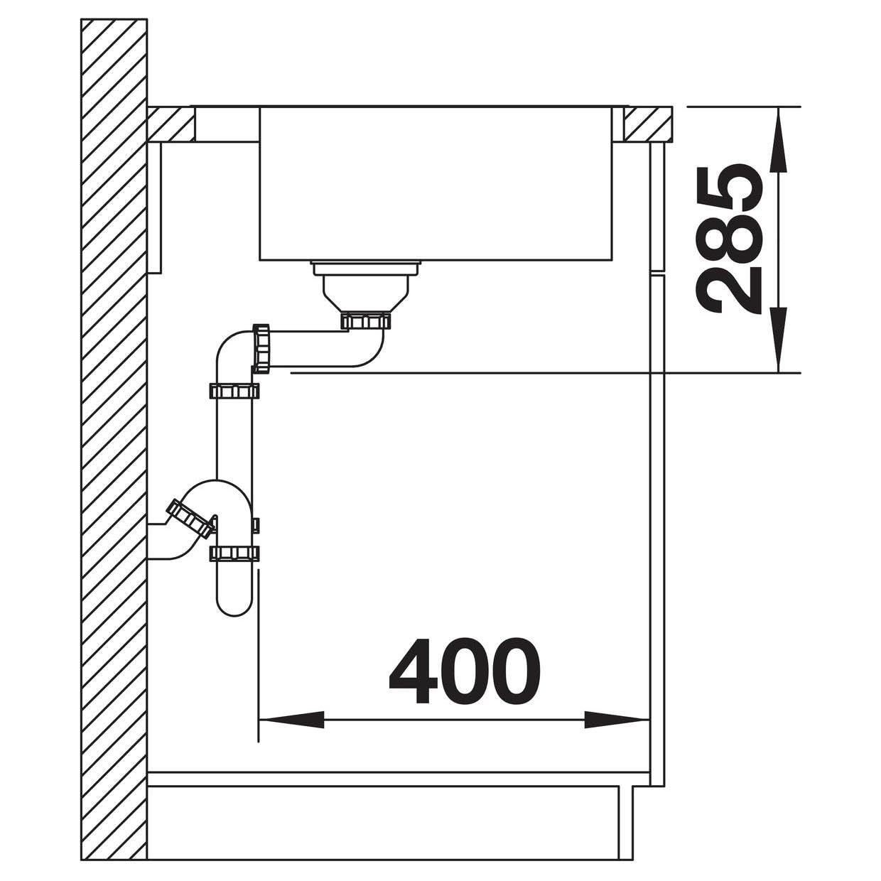 Blanco 526354 | Fregadero de cocina de acero inoxidable SUPRA 500-IF/A | Color : acero inoxidable