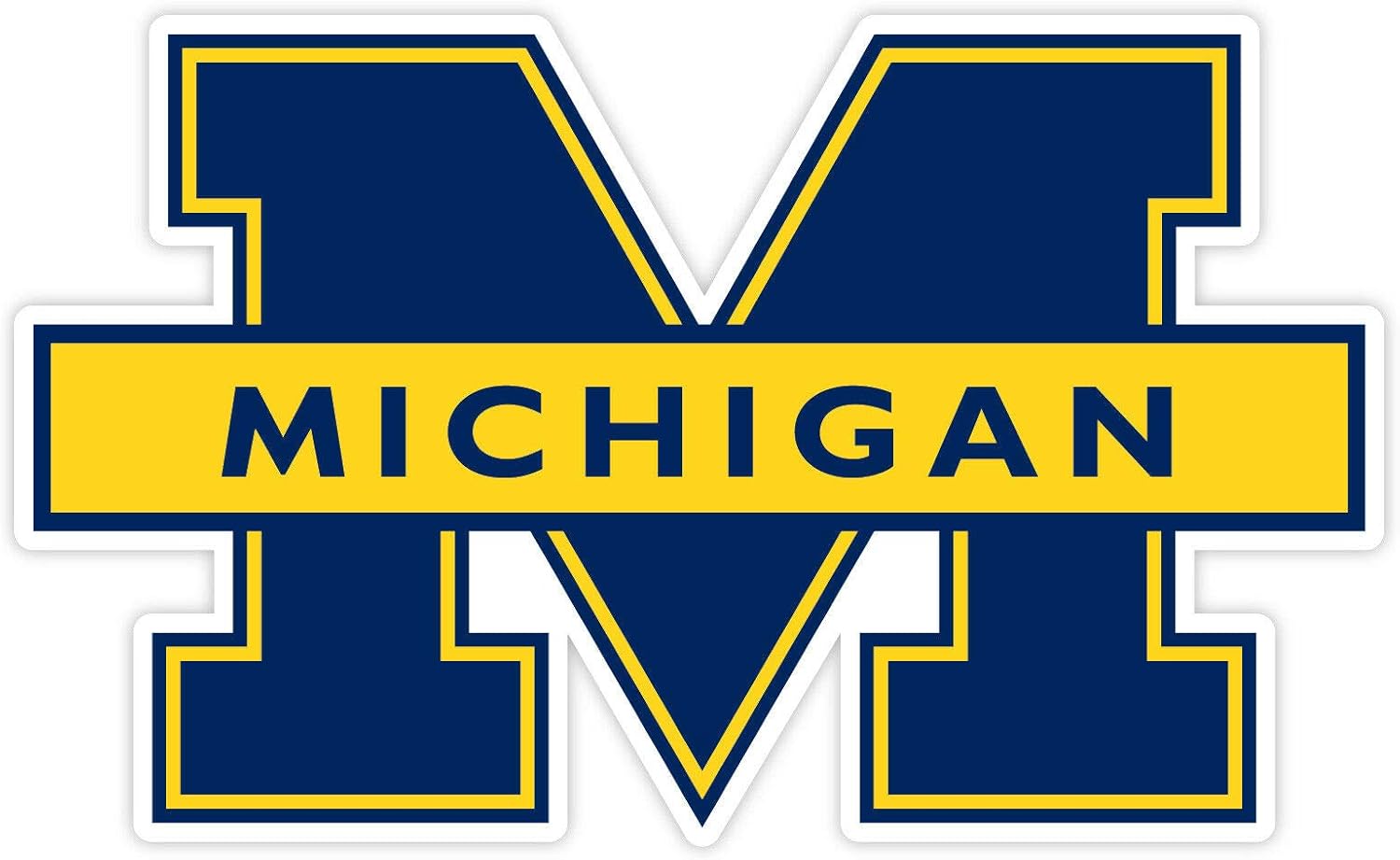 Michigan Stickers University of Mich Vinyl Decal Wall Art //Any-Sizes// Football Michigan Wolverine Vinyl Sticker for Car Bumper Truck Laptop Window Team Logo (2"х3") : Sports & Outdoors