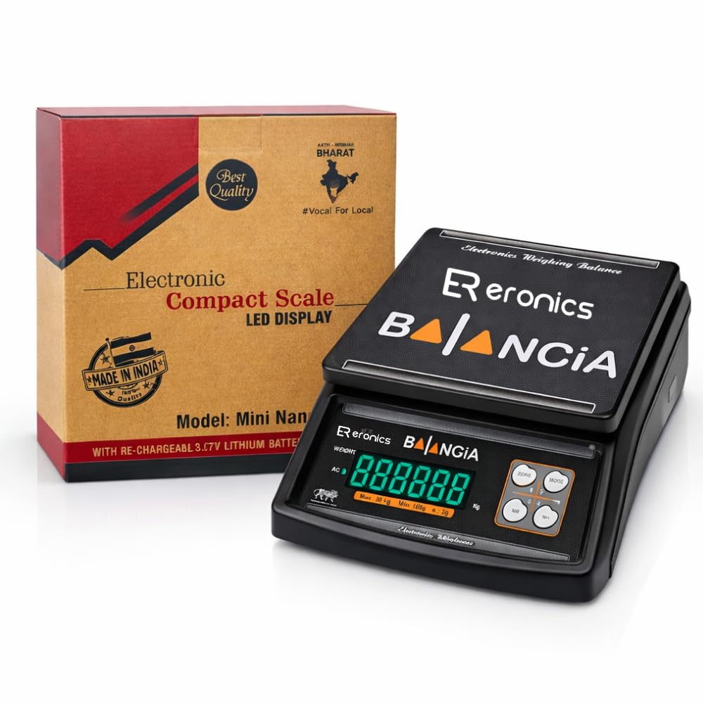 Made In India, Dual Display Weight scale with 1 Year Warranty & 8 hours battery Backup 30 kg capacity, Weight Machine for Shop | Weighing Machine | Weighing Machine for Shop-image-5
