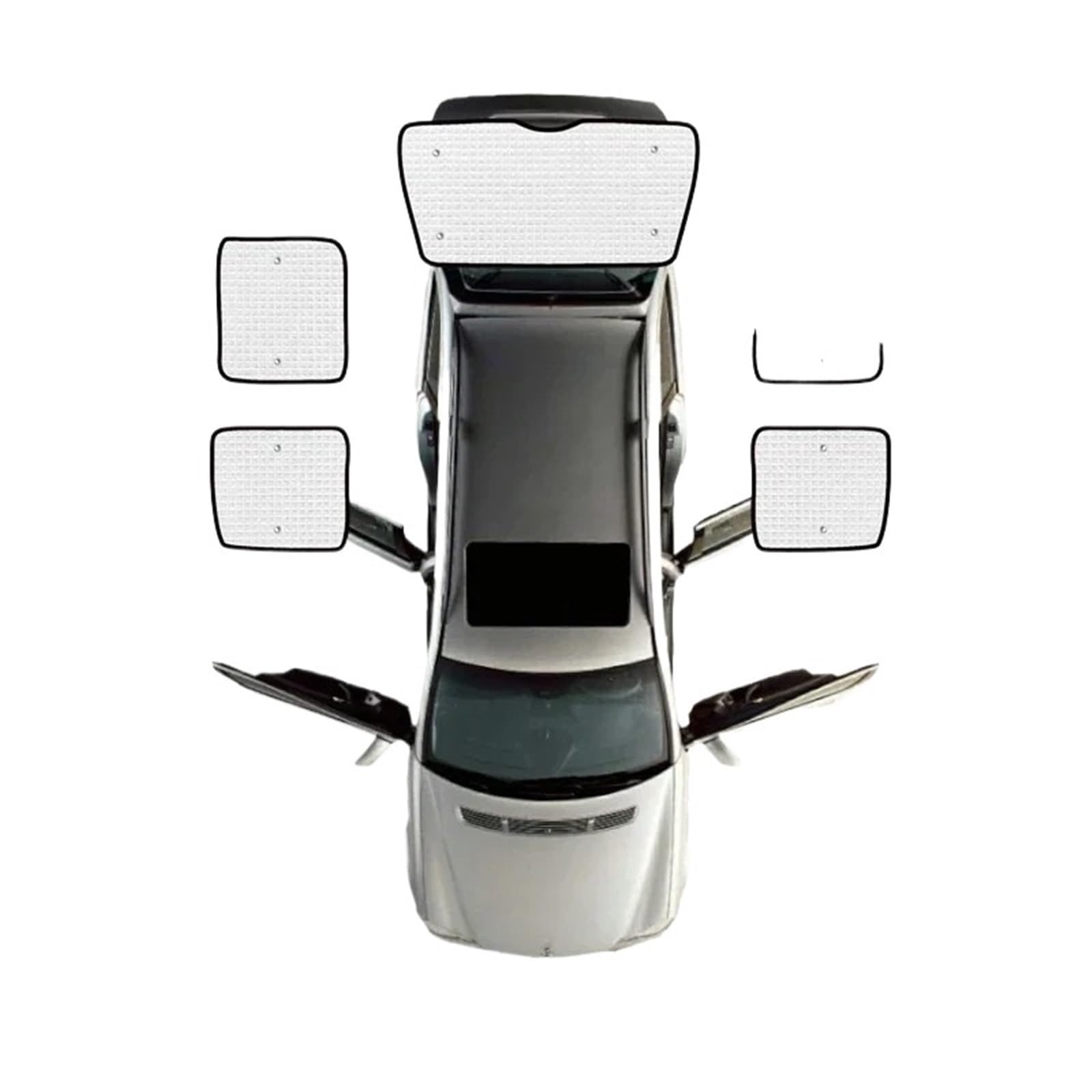 Parasole de Auto per per Caddy 2K per Maxi | Visiera per parabrezza a copertura totale per parasole anti-UV per auto(Rear sunshades)