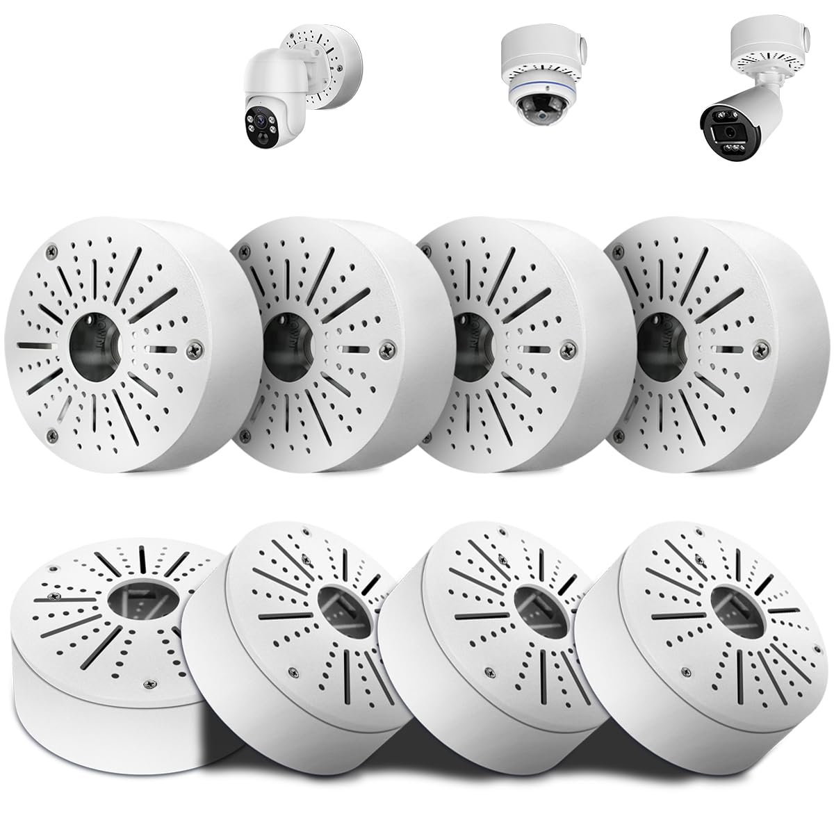 WEILAILIFE 【Compatible Almost All Cameras Type】 Security Camera Junction Box, Universial CCTV Camera Junction Boxes, Outdoor Surveillance Camera Mount