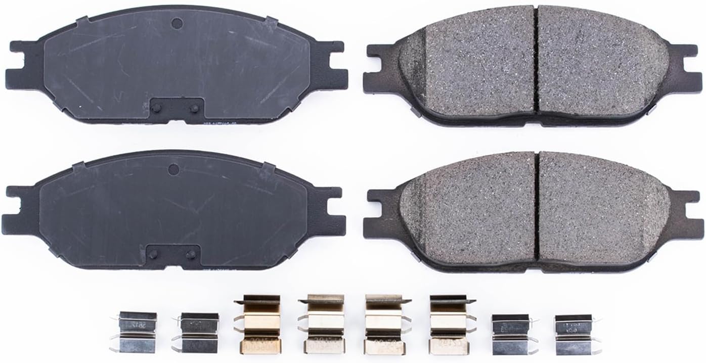 Power Stop Front Brake Kit For Ford Windstar 1999-03 - Ceramic Brake Pads With Installation Hardware, 17-803