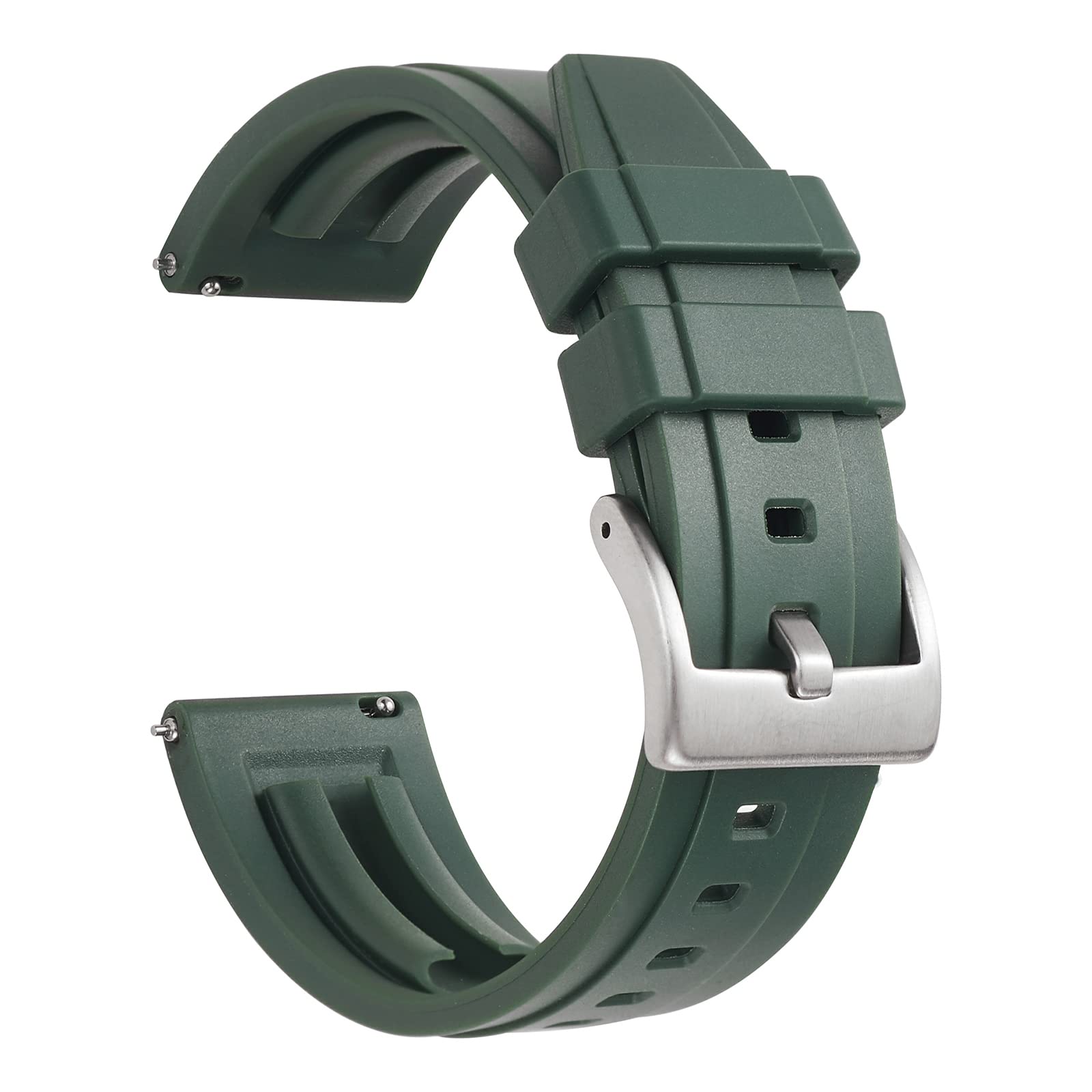 WOUKUPSilicone Watch Bands Quick Release Rubber Watch Strap 18mm 19mm 20mm 21mm 22mm 24mm Replacement Sport Watchbands for Men and Women