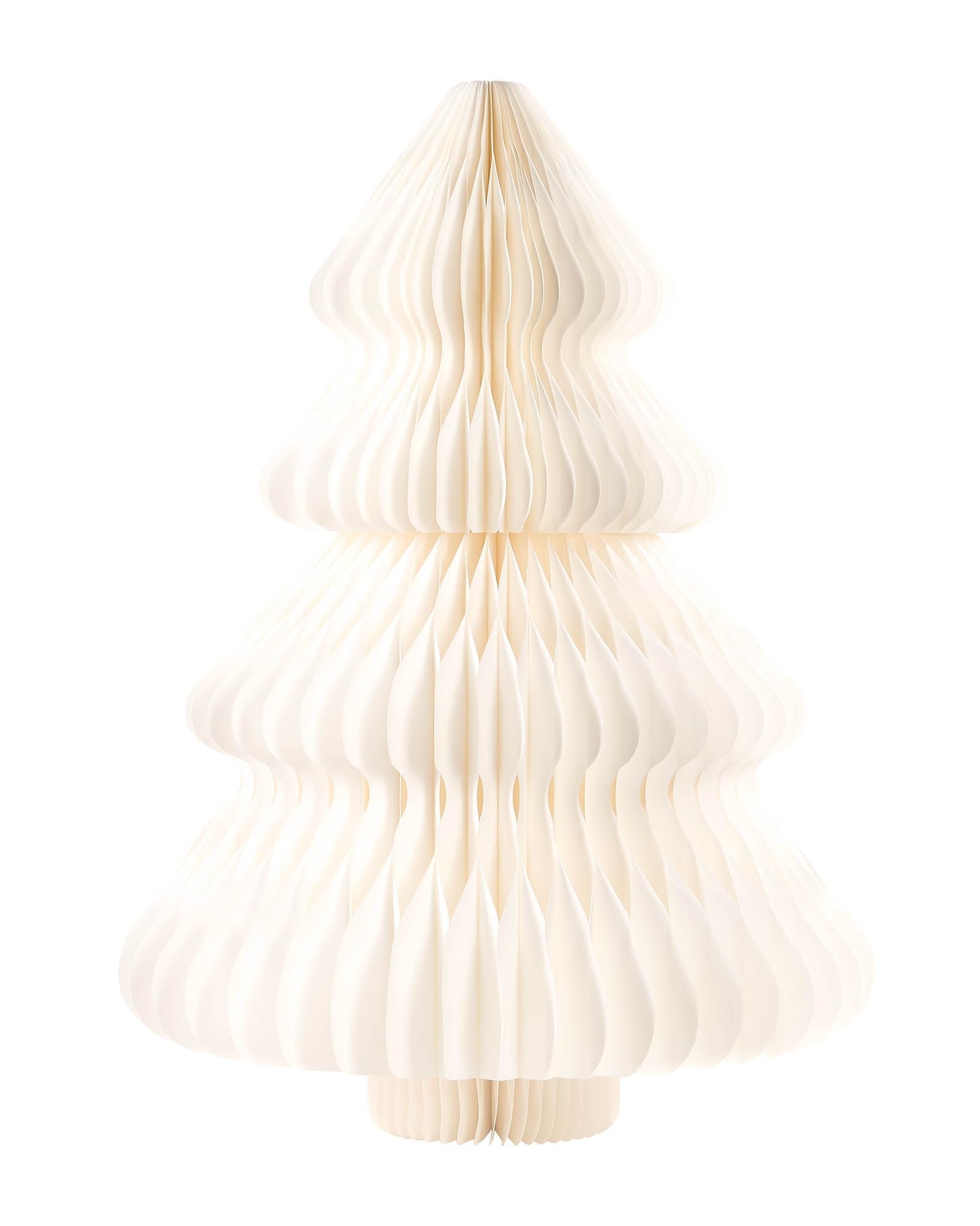 Werchristmas White Off- Paper Honeycomb Christmas Tree, 3 Ft