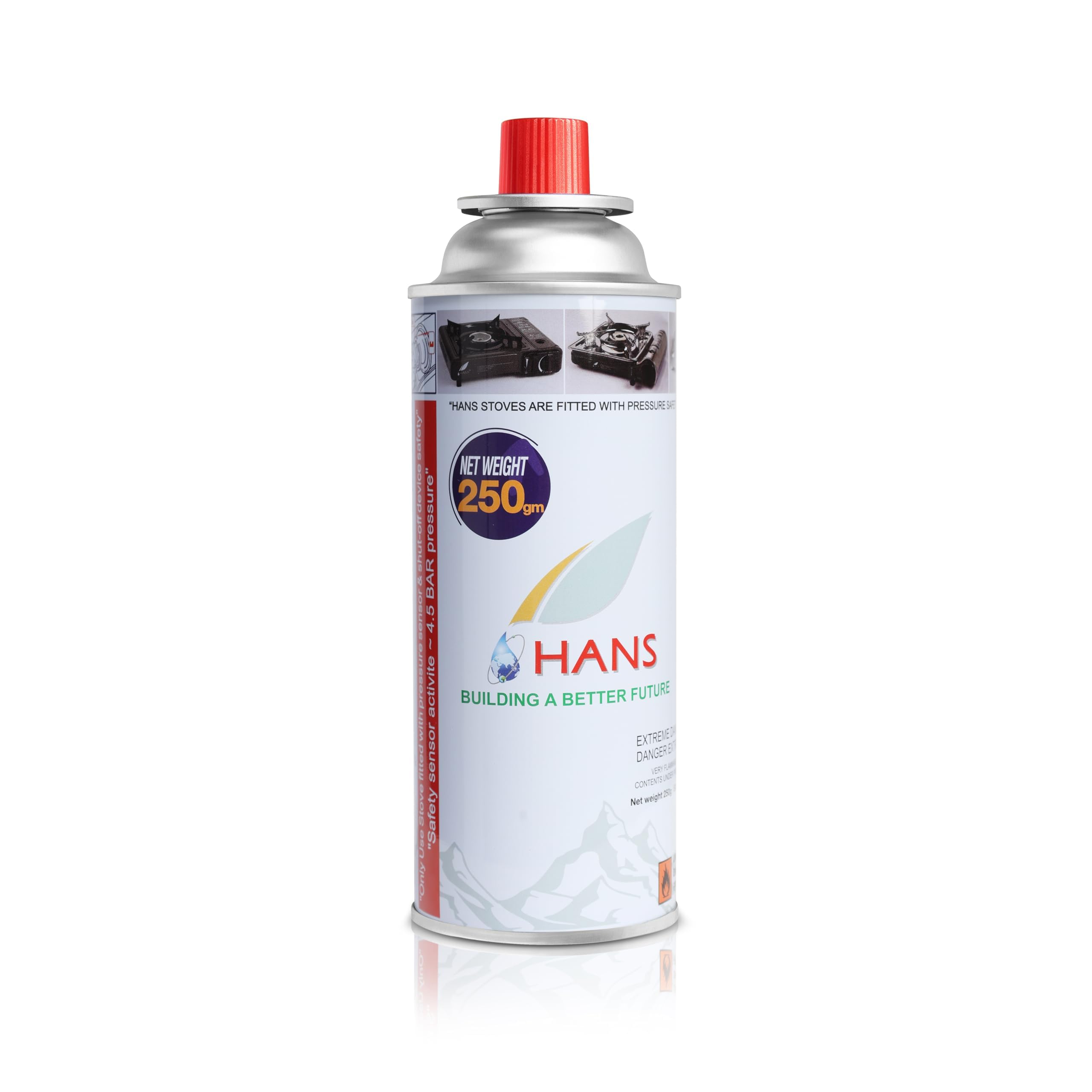 HANS Butane Gas Canister - Pack of 8 1
