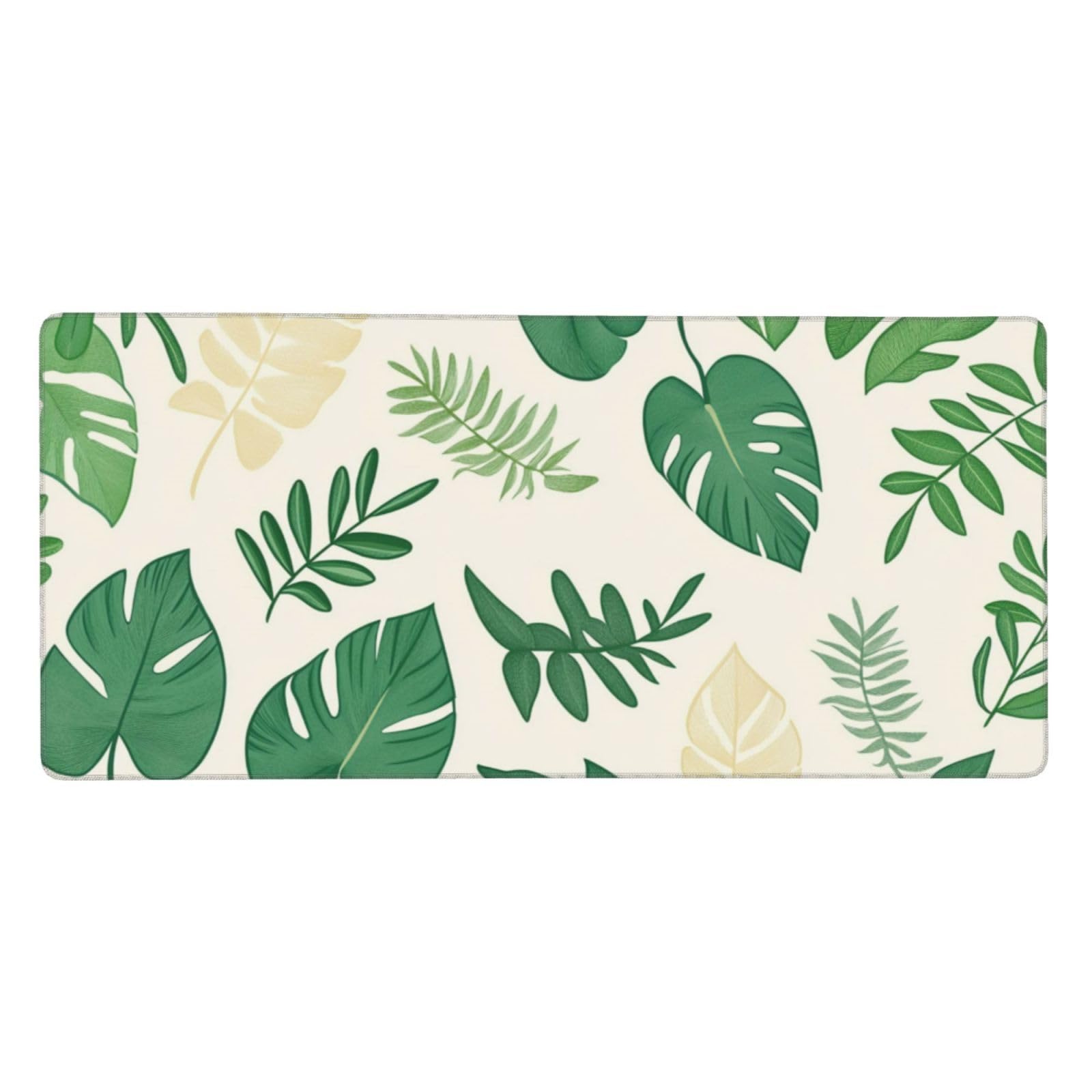 Tapis de Souris XXL 90 x 40 cm, Vert & Feuille Tapis de Bureau G669