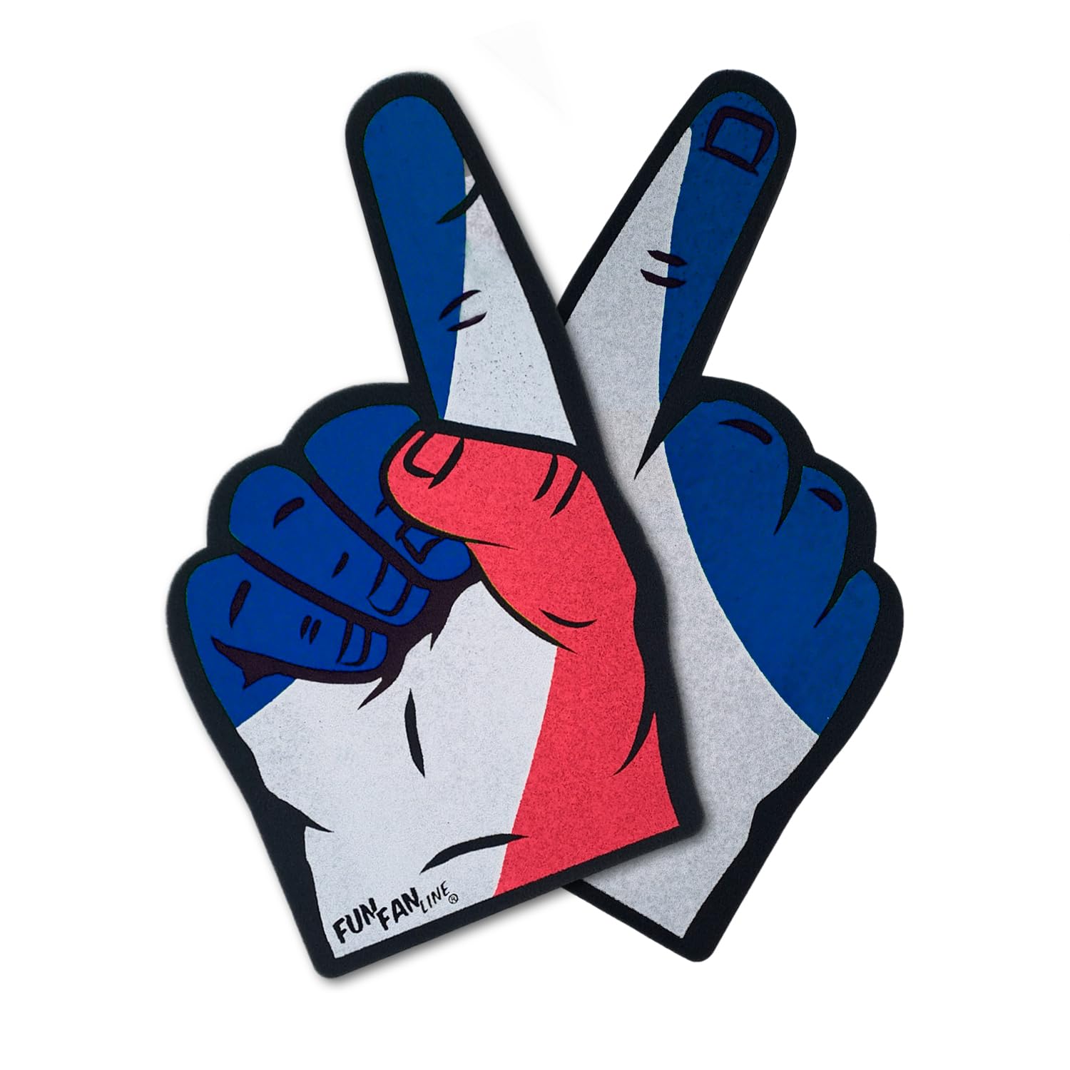 Set da 2 Mano in gommapiuma con Dito Gigante Bandiera di [Paese]. Accessorio per Tifo Sportivo, Feste e Celebrazioni. Perfetto per Partite e Tifosi