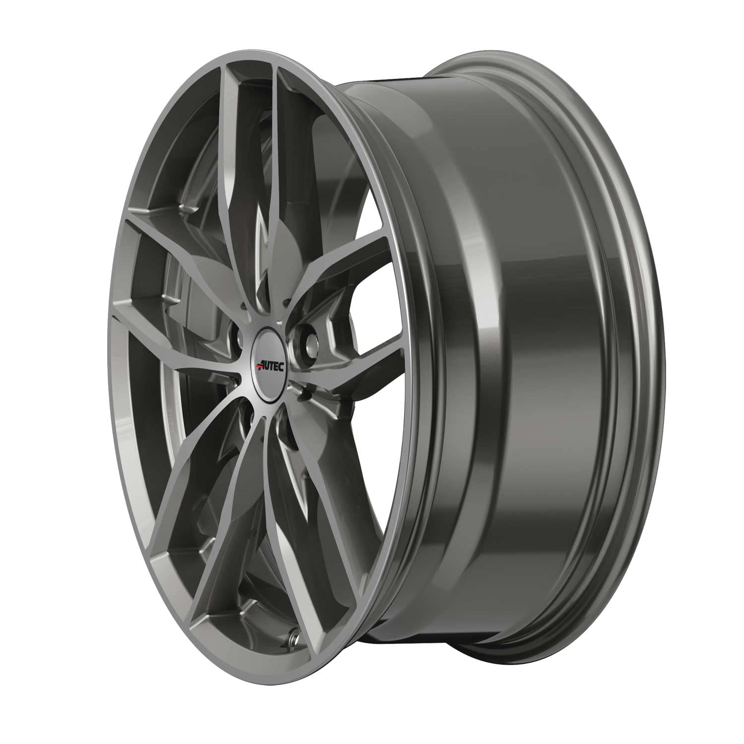 4x AUTEC Felgen Alufelgen BAVARIS 8.0x19 ET57 5x112 Titansilber poliert kompatibel mit BMW 2er 1